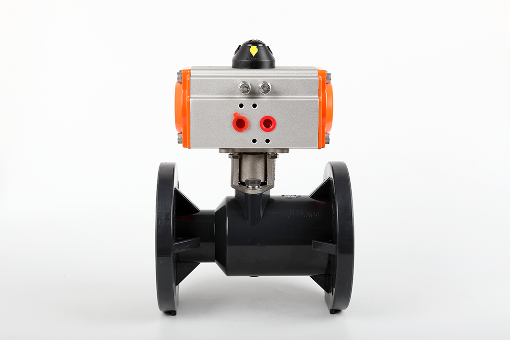 商水气动法兰一体球阀